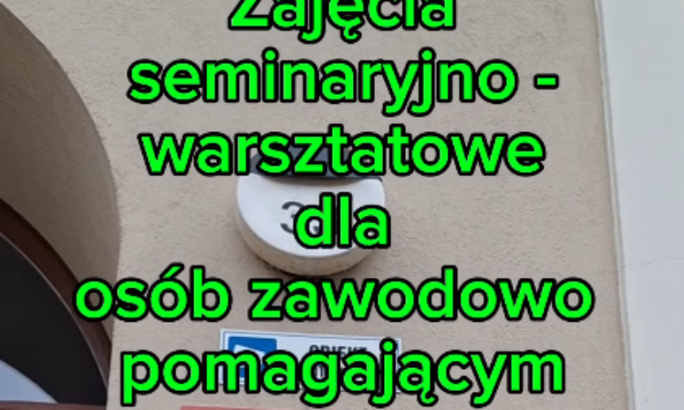 Zajęcia seminaryjno-warsztatowe dla osób zawodowo pomagających osobom uwikłanym w uzależnienia i przemoc domową